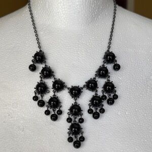 Black Statement Bib Necklace - Women Jewelry